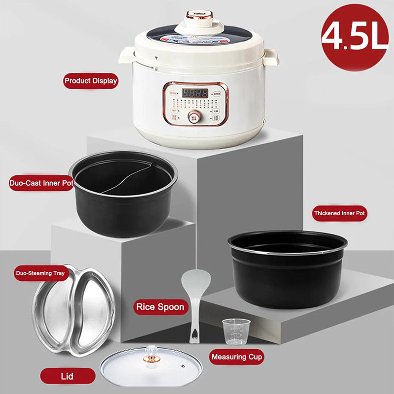 Multi-function Electric Pressure Cooker 4.5L&6L Liner Non-stick High Pressure