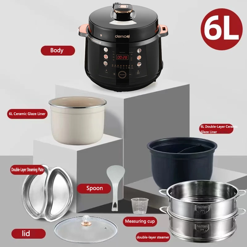 Multi-function Electric Pressure Cooker 4.5L&6L Liner Non-stick High P –  Demaqi